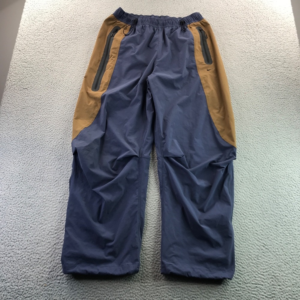 Nike Pants Men Large Blue Tech Pro Woven Colorblock Oversized Windbreaker IH8466